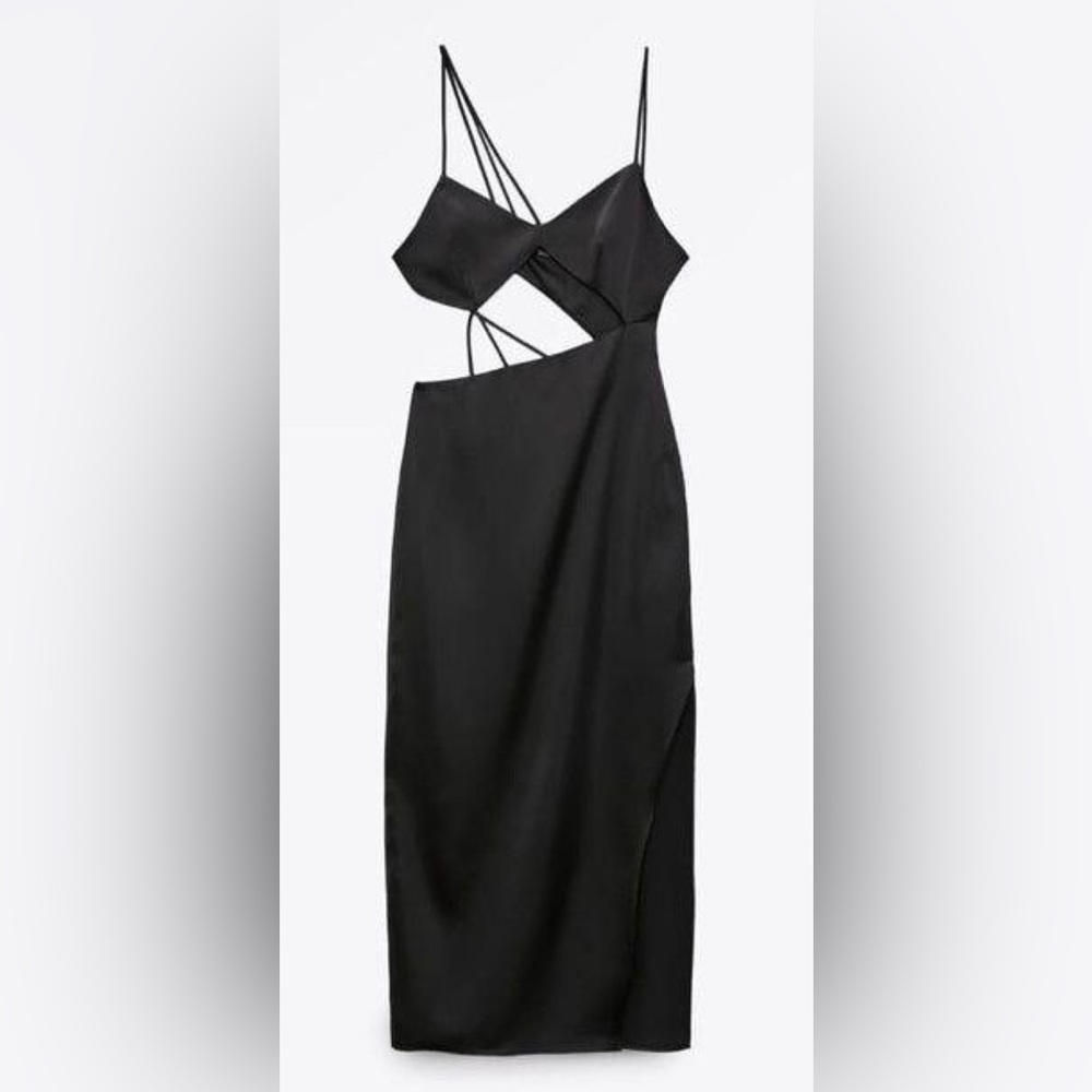 ZARA Black Asymmetrical Dress